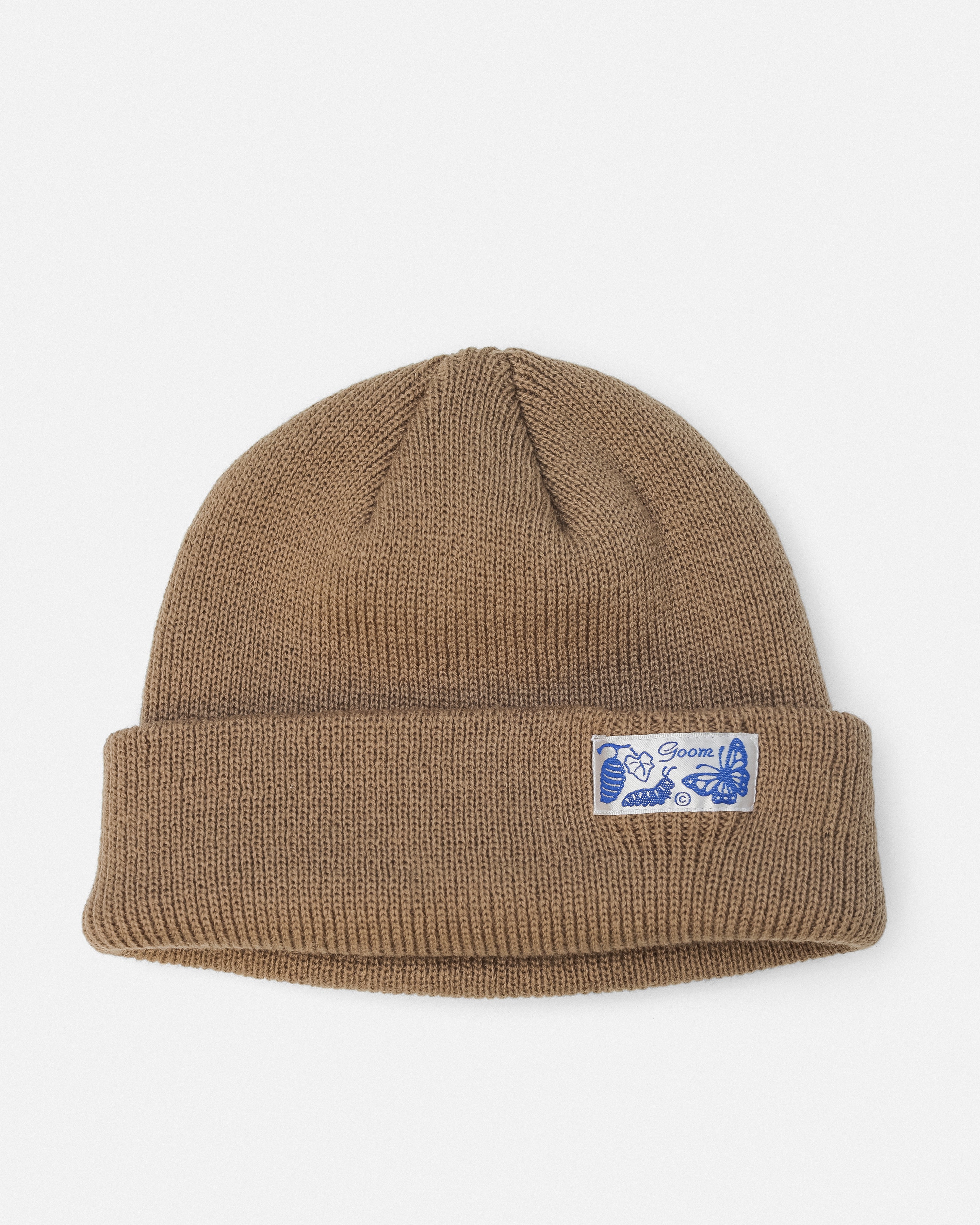 Rib-Knit Beanie - Beige