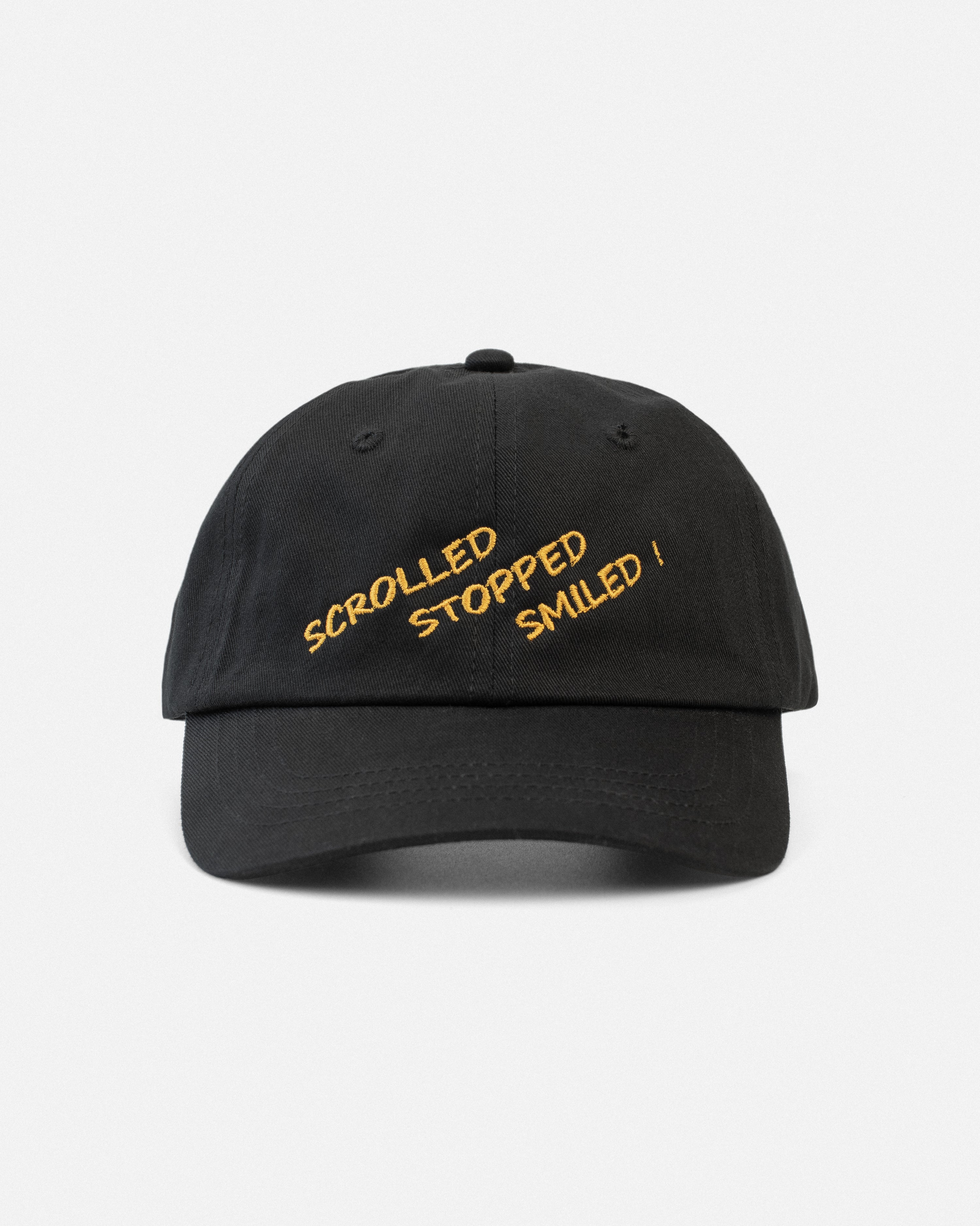 Scrolled, Stopped and Smiled Hat - Black